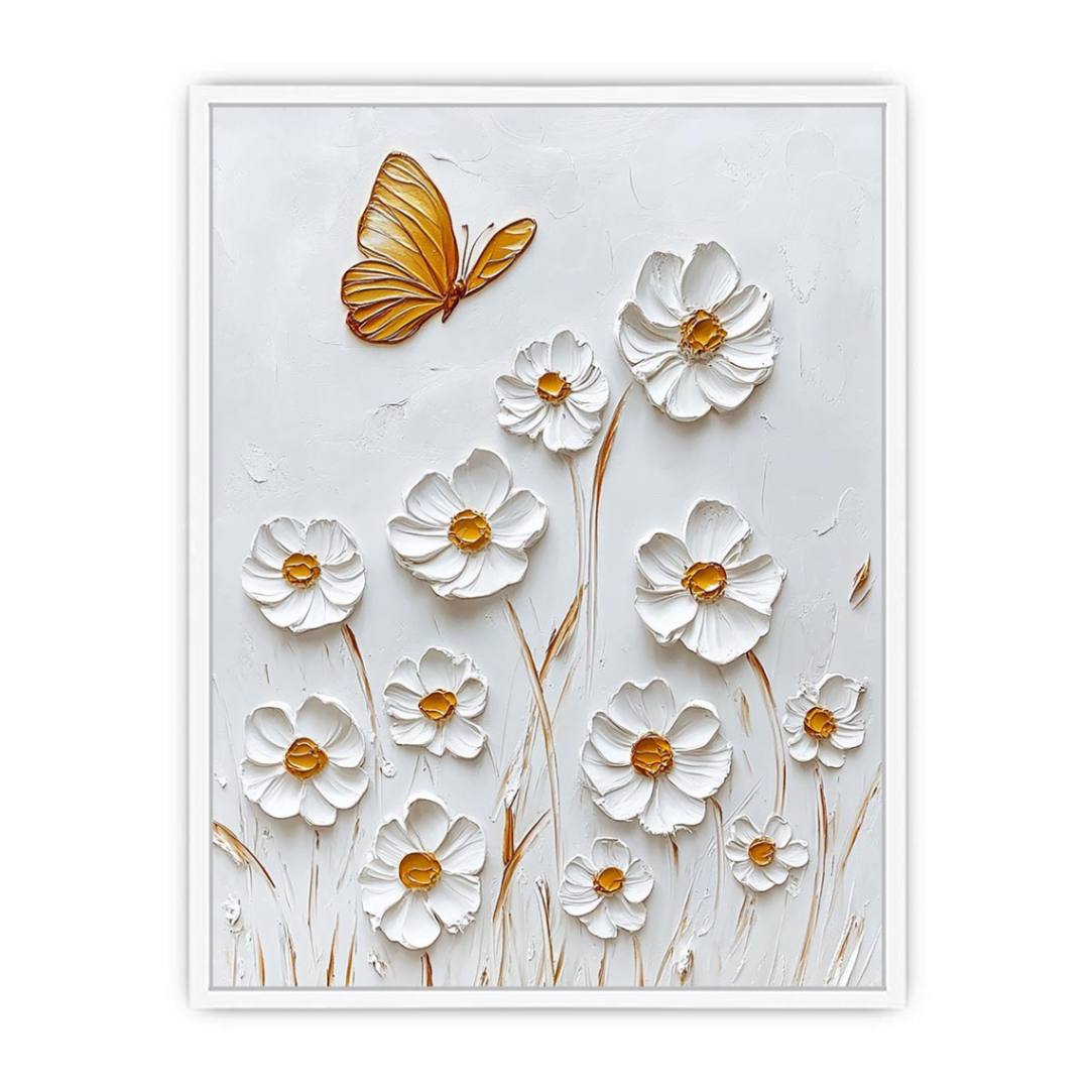 Daisy Texture Framed Print