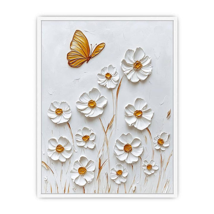 Daisy Texture Framed Print