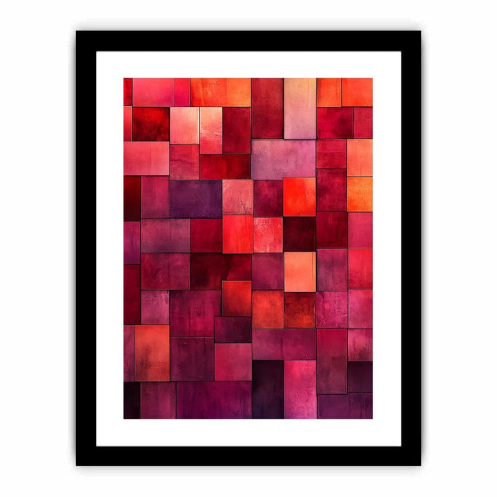 Purple Blocks  Art Print