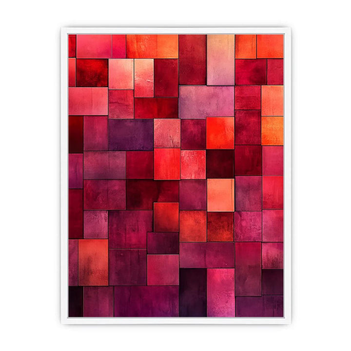 Purple Blocks Framed Print