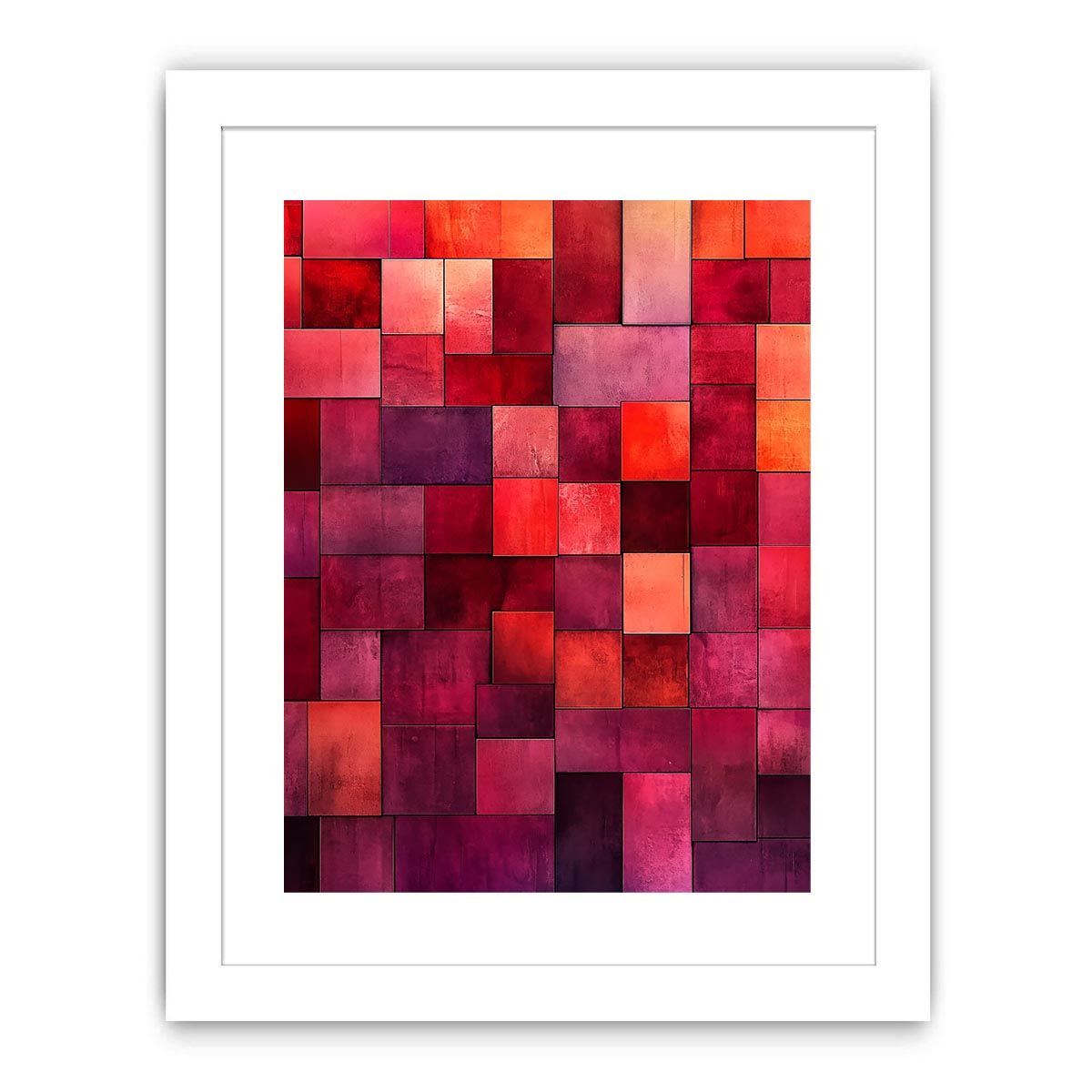 Purple Blocks Streched canvas