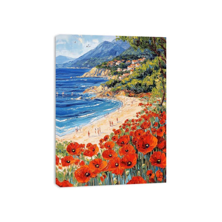 Poppies beach 11 Canvas Print