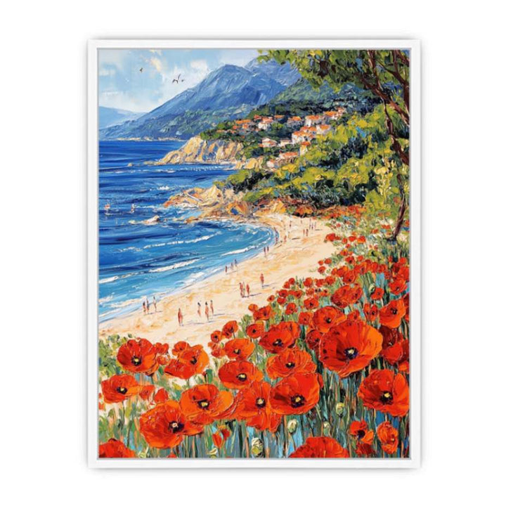 Poppies beach 11 Framed Print