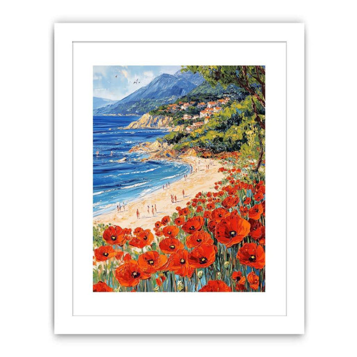 Poppies beach 11 Streched canvas