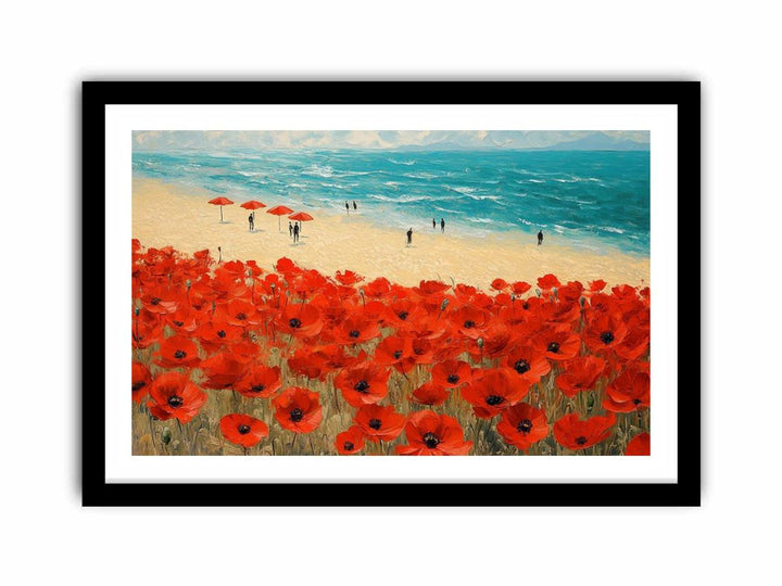 Poppies beach 12  Art Print