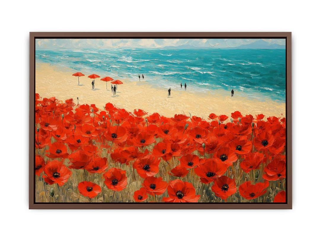 Poppies beach 12  Poster