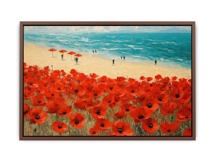 Poppies beach 12  Poster