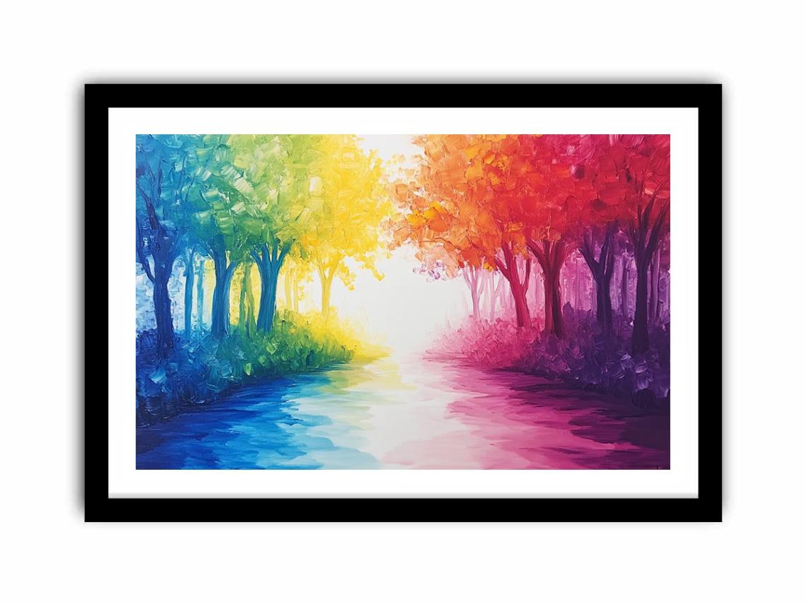 Colorfull Trees 11  Art Print