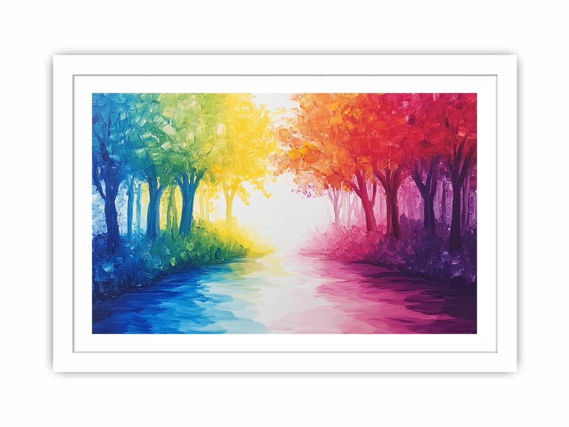 Colorfull Trees 11 Streched canvas