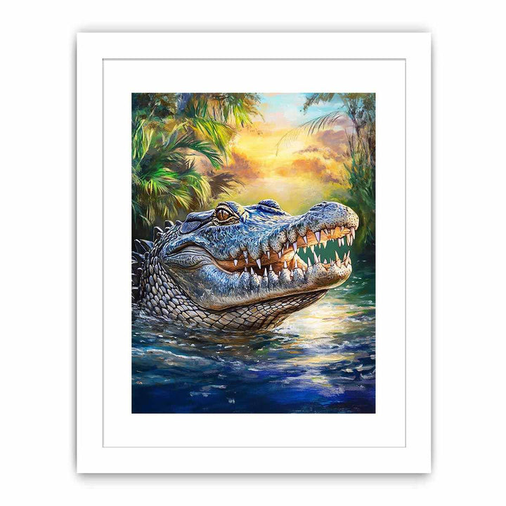 Saltwater Crocodile Streched canvas