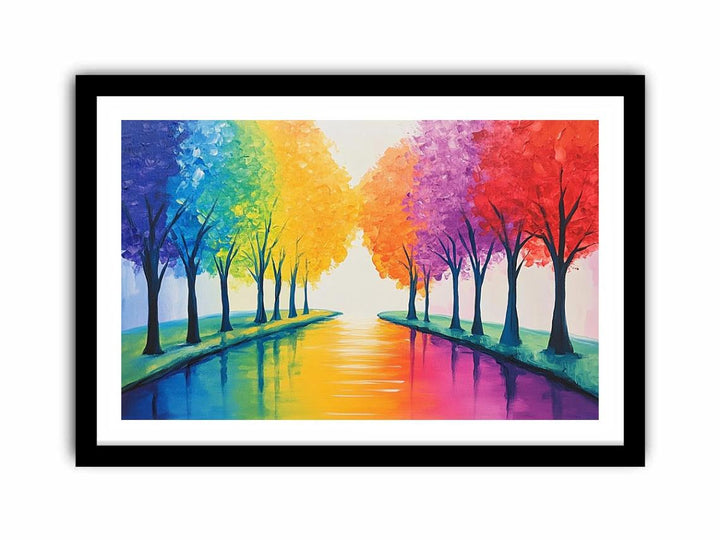 Rainbow Trees  Art Print