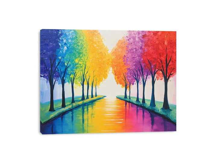 Rainbow Trees Canvas Print