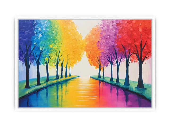 Rainbow Trees Framed Print