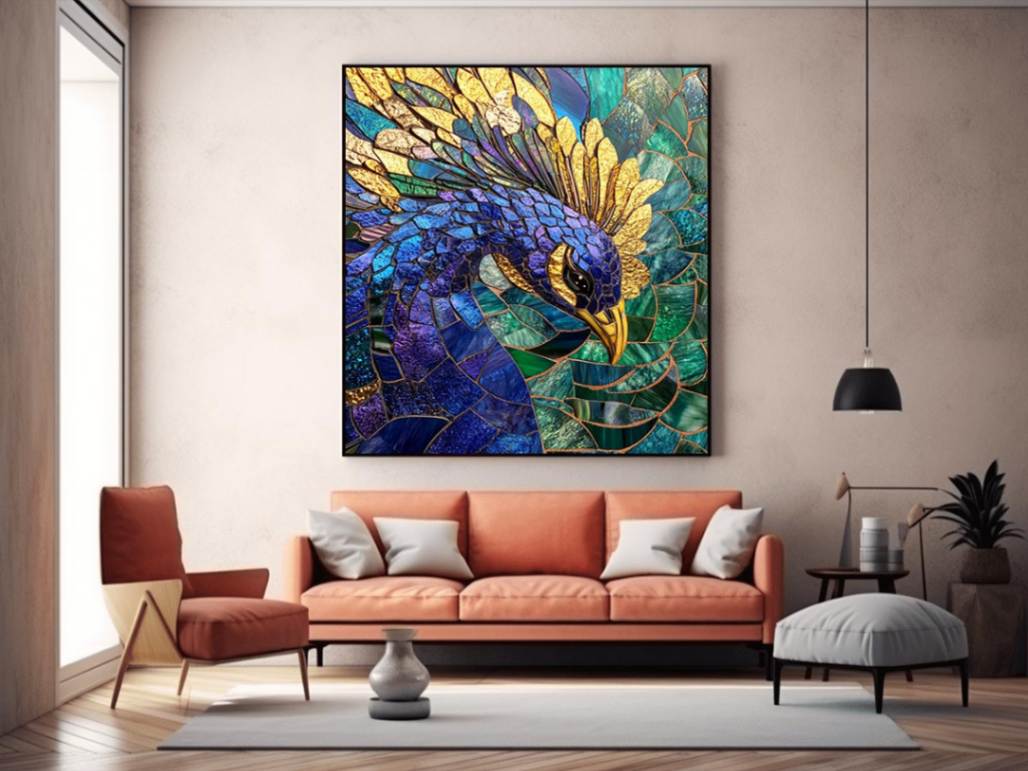 Mosaic peacock 