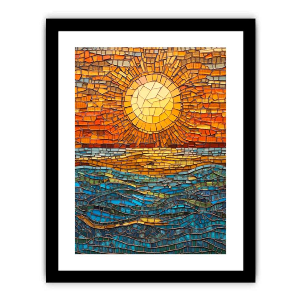 Mosaic sun,  Art Print