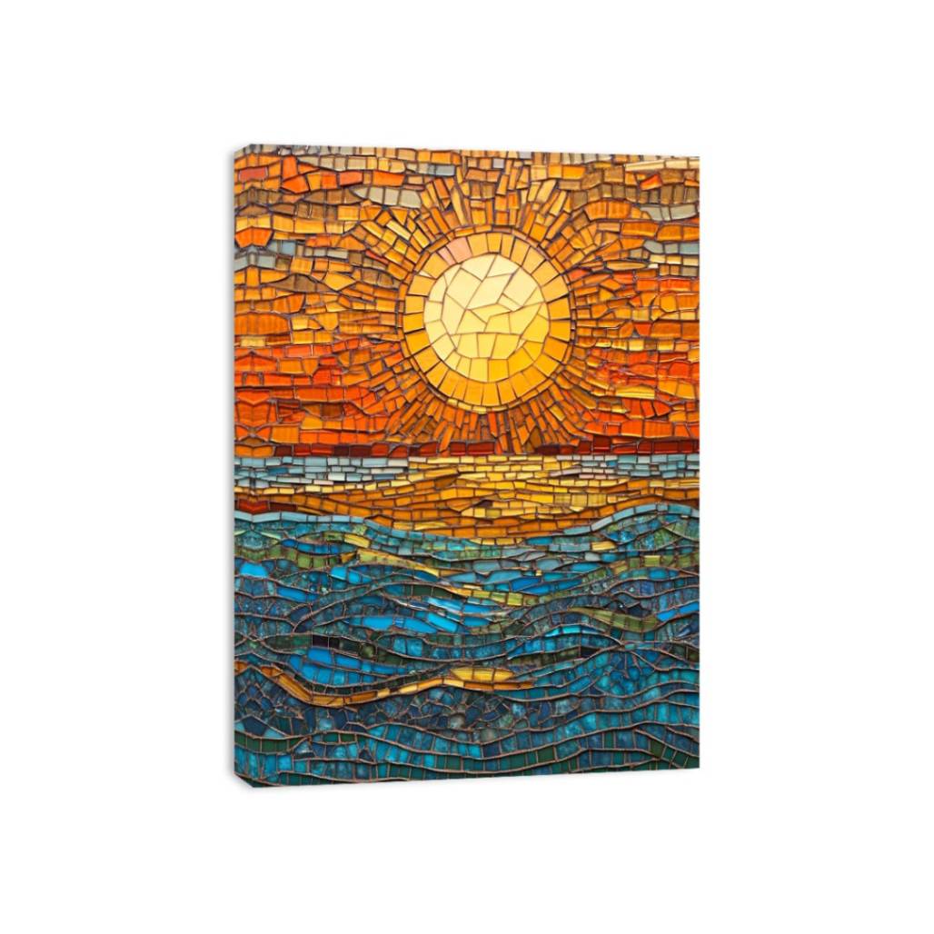 Mosaic sun, Canvas Print