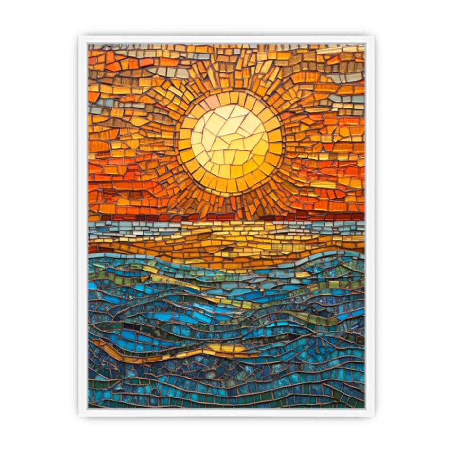 Mosaic sun, Framed Print