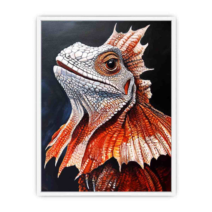 Frilled Neck Lizard Framed Print