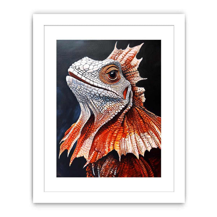 Frilled Neck Lizard Streched canvas