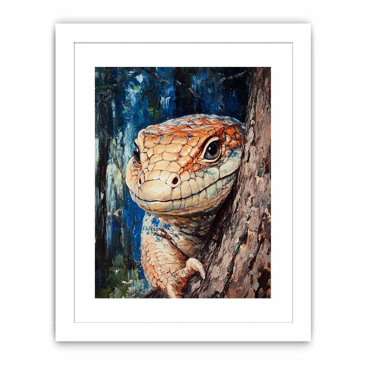 Blue-Tongued Skink Streched canvas