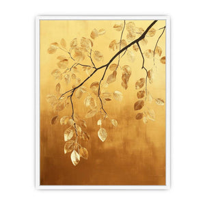 Golden Leaves Framed Print
