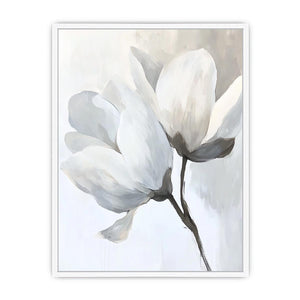 White Petals Framed Print