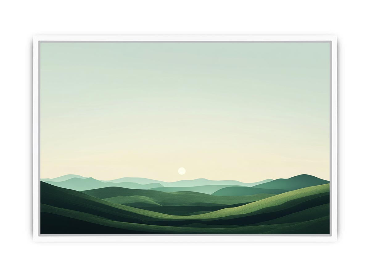 Green landscape Framed Print
