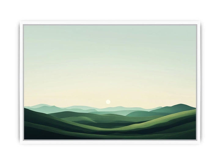 Green landscape Framed Print