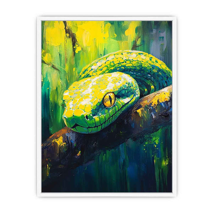 Green Tree Python Framed Print
