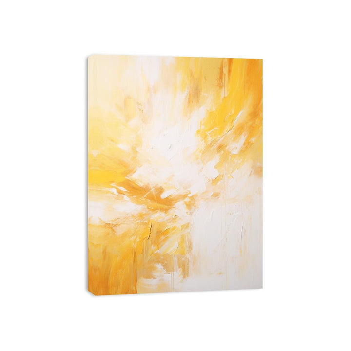 yellow white Abstract Canvas Print