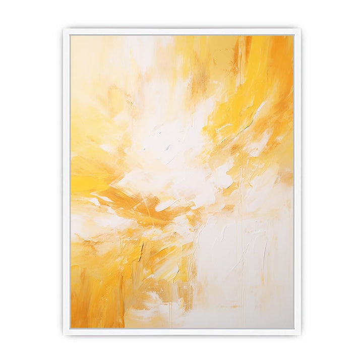 yellow white Abstract Framed Print
