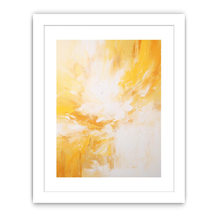 yellow white Abstract Streched canvas