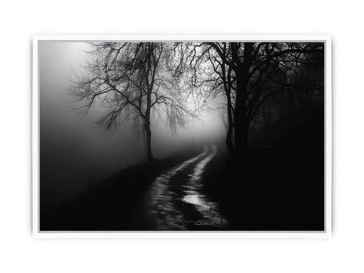 monochrome path Framed Print