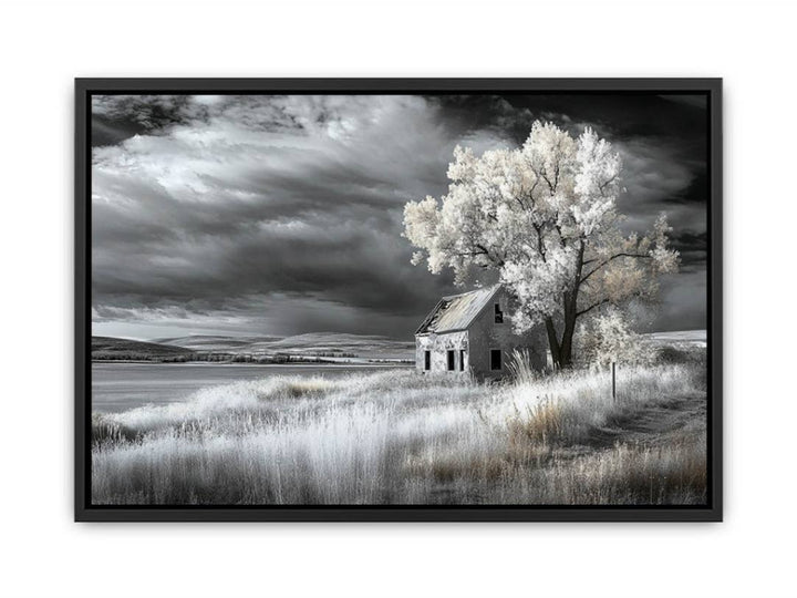monochrome Barn  Painting