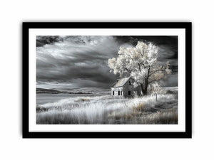 monochrome Barn  Art Print