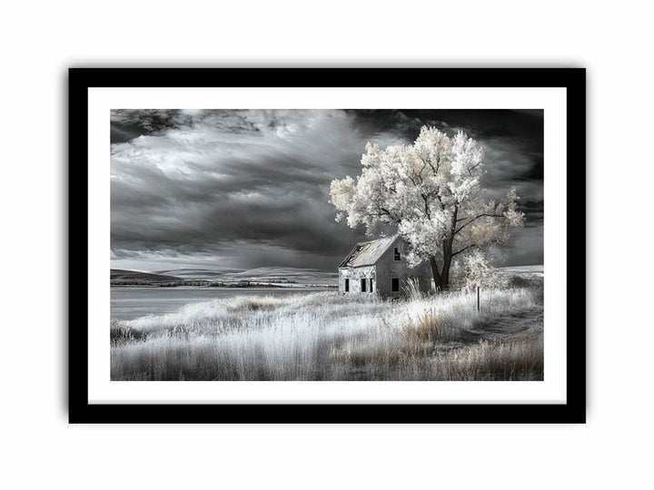 monochrome Barn  Art Print