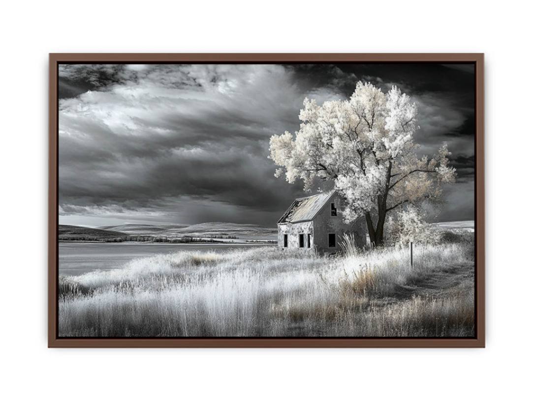 monochrome Barn  Poster