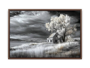 monochrome Barn  Poster