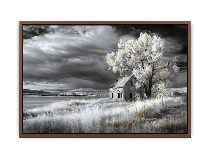 monochrome Barn  Poster