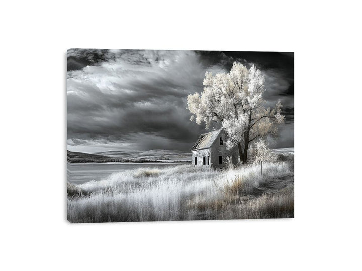 monochrome Barn Canvas Print