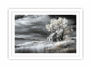 monochrome Barn Streched canvas
