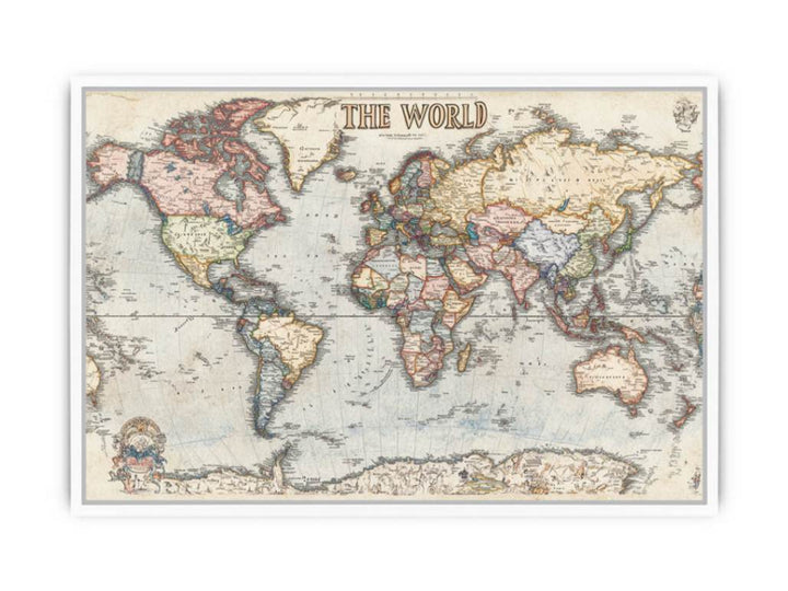 Vintage map 11 Framed Print