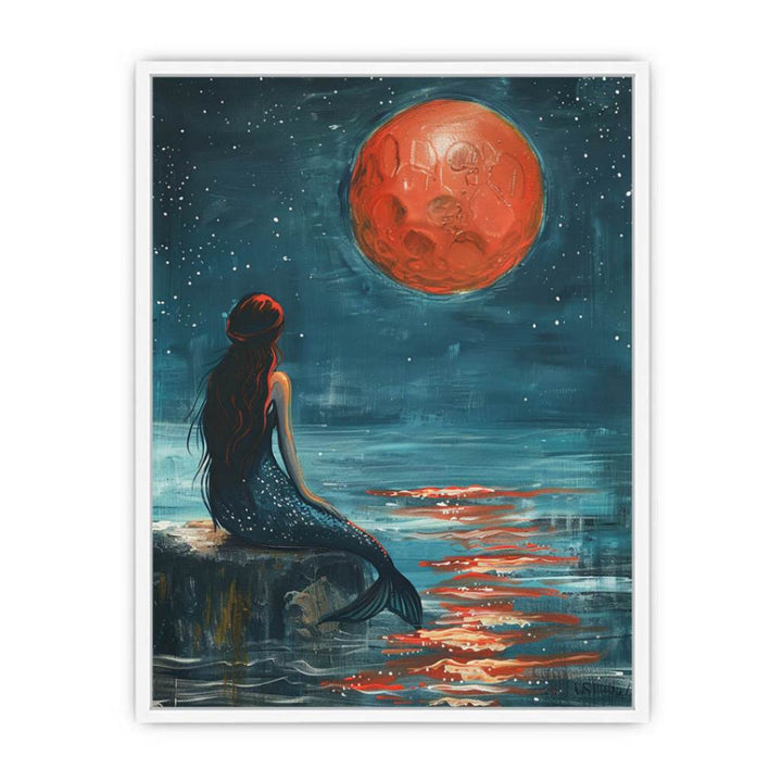 Moonlit Mermaid Framed Print