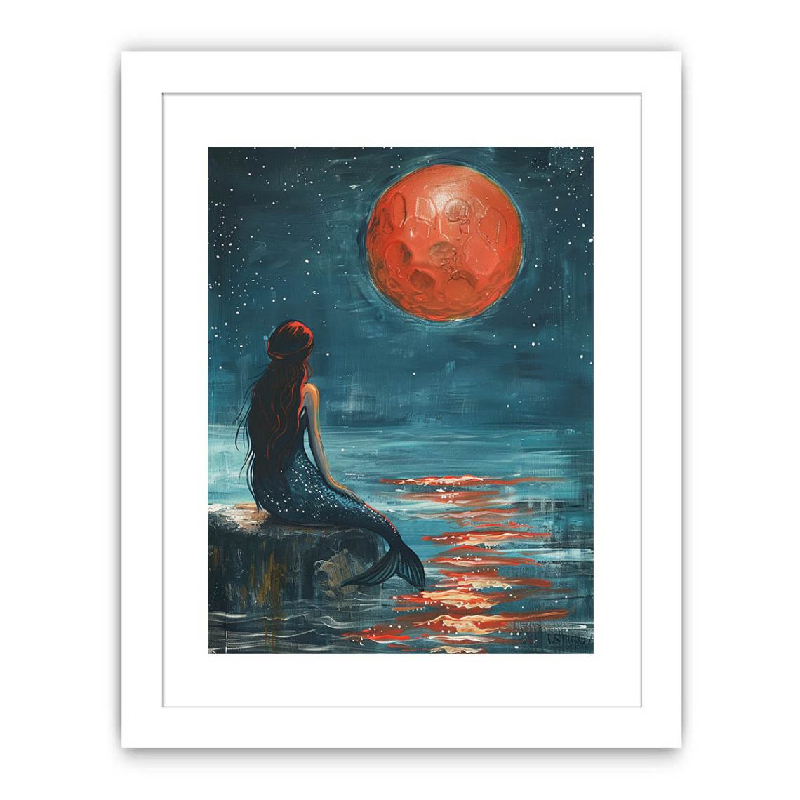 Moonlit Mermaid Streched canvas