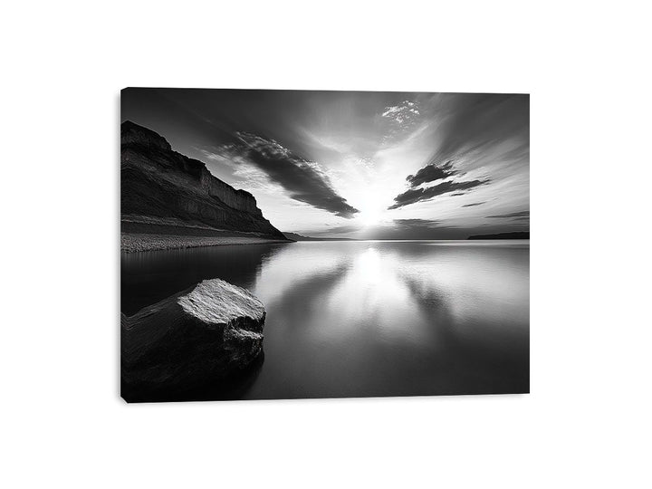 Monochrome  Lake Canvas Print
