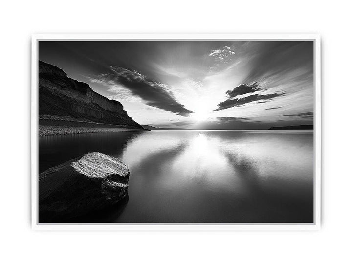 Monochrome  Lake Framed Print