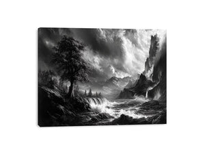 Monochrome Landscape Canvas Print