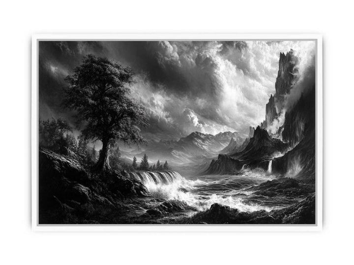 Monochrome Landscape Framed Print