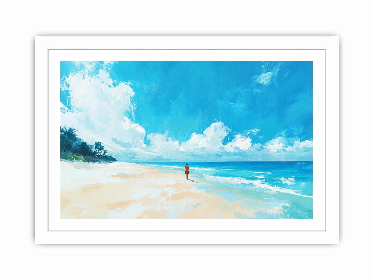 beach walk 21 Streched canvas