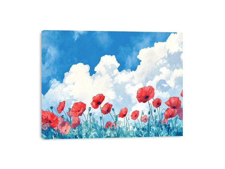 Red Poppies 13 Canvas Print